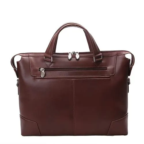 McKlein USA R Series Arcadia 17" Leather Slim Laptop Briefcase