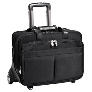 McKlein USA Roosevelt 17" Nylon Wheeled Laptop Briefcase w/ Removable Sleeve