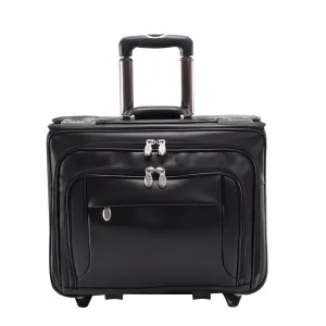 McKlein USA Sheridan 15.4" Leather Wheeled Catalog Briefcase