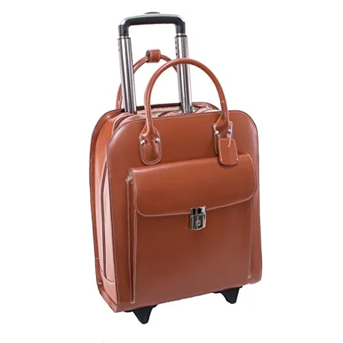 McKlein USA Uptown 15" Leather Vertical Wheeled Ladies' Laptop Briefcase