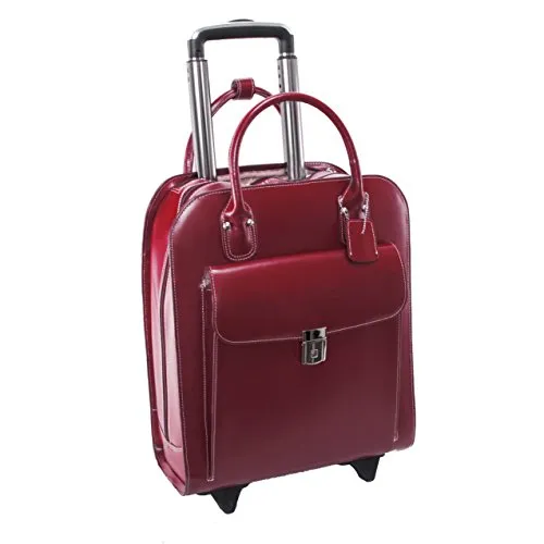 McKlein USA Uptown 15" Leather Vertical Wheeled Ladies' Laptop Briefcase