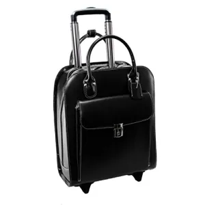 McKlein USA Uptown 15" Leather Vertical Wheeled Ladies' Laptop Briefcase