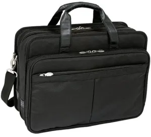 McKlein USA Walton 17" Nylon Expandable Double Compartment Laptop Briefcase w/ Removable Sleeve