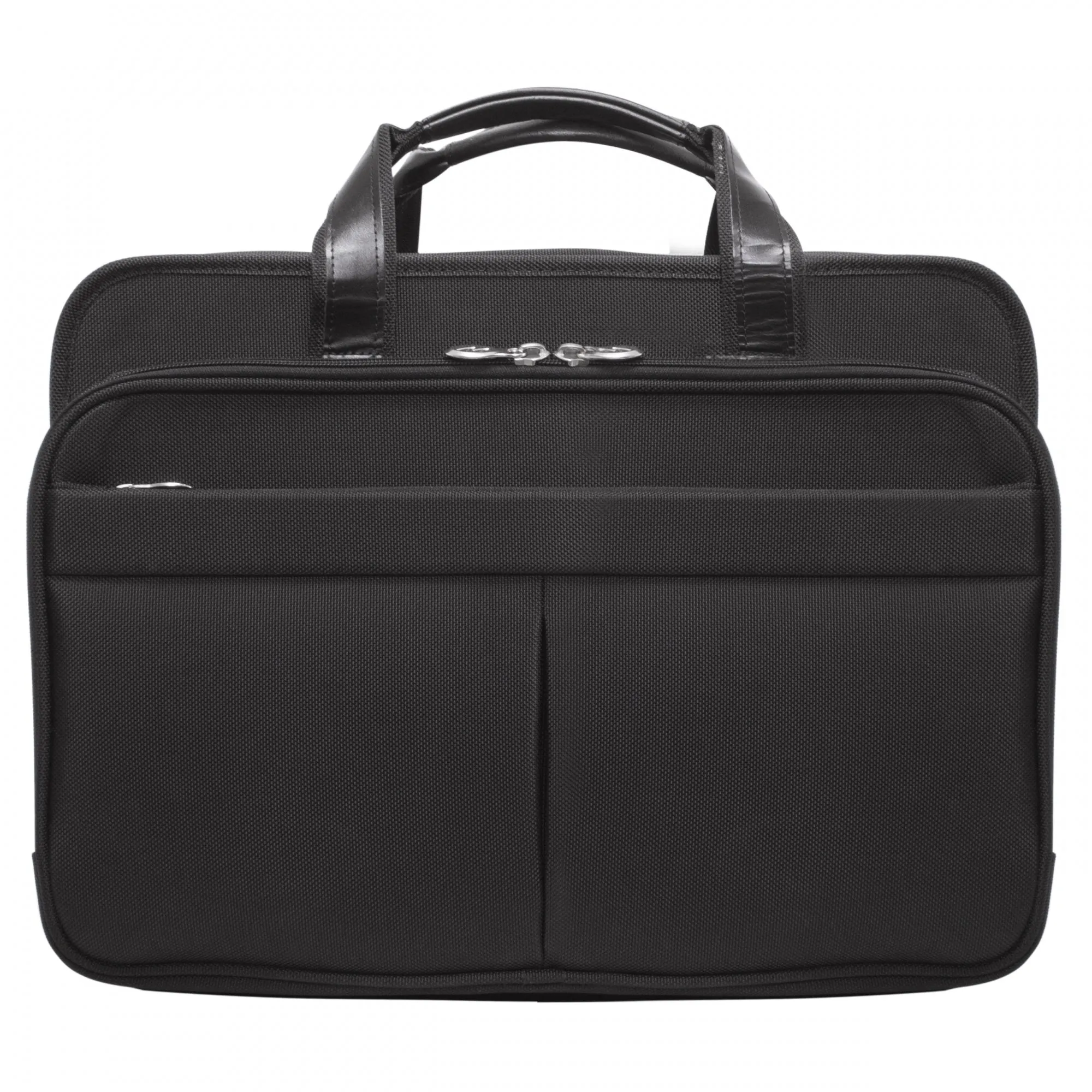 McKlein USA Walton 17" Nylon Expandable Double Compartment Laptop Briefcase w/ Removable Sleeve