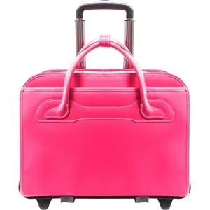 McKlein USA Willowbrook 15.6" Ladies' Leather Wheeled Laptop Briefcase