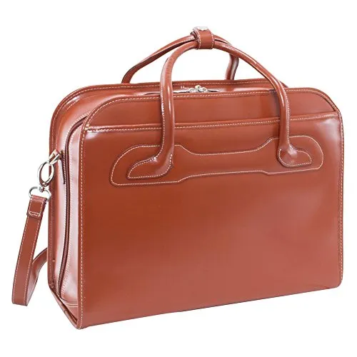 McKlein USA Willowbrook 15.6" Ladies' Leather Wheeled Laptop Briefcase