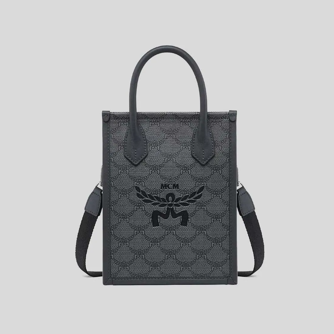 MCM Mini Himmel Tote In Lauretos Dark Grey MMTEAAC02ED001