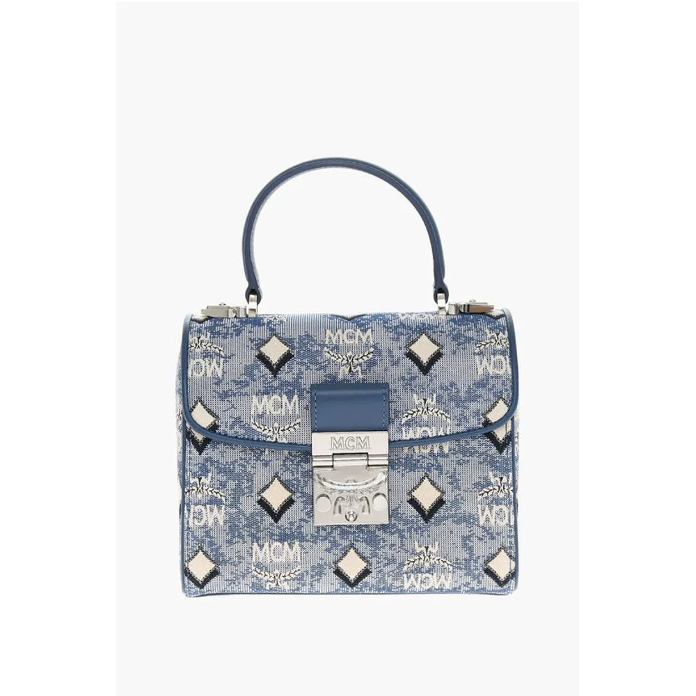 MCM Vintage Monogram Jacquard TRACY Crossbody Bag with Laurel Lo