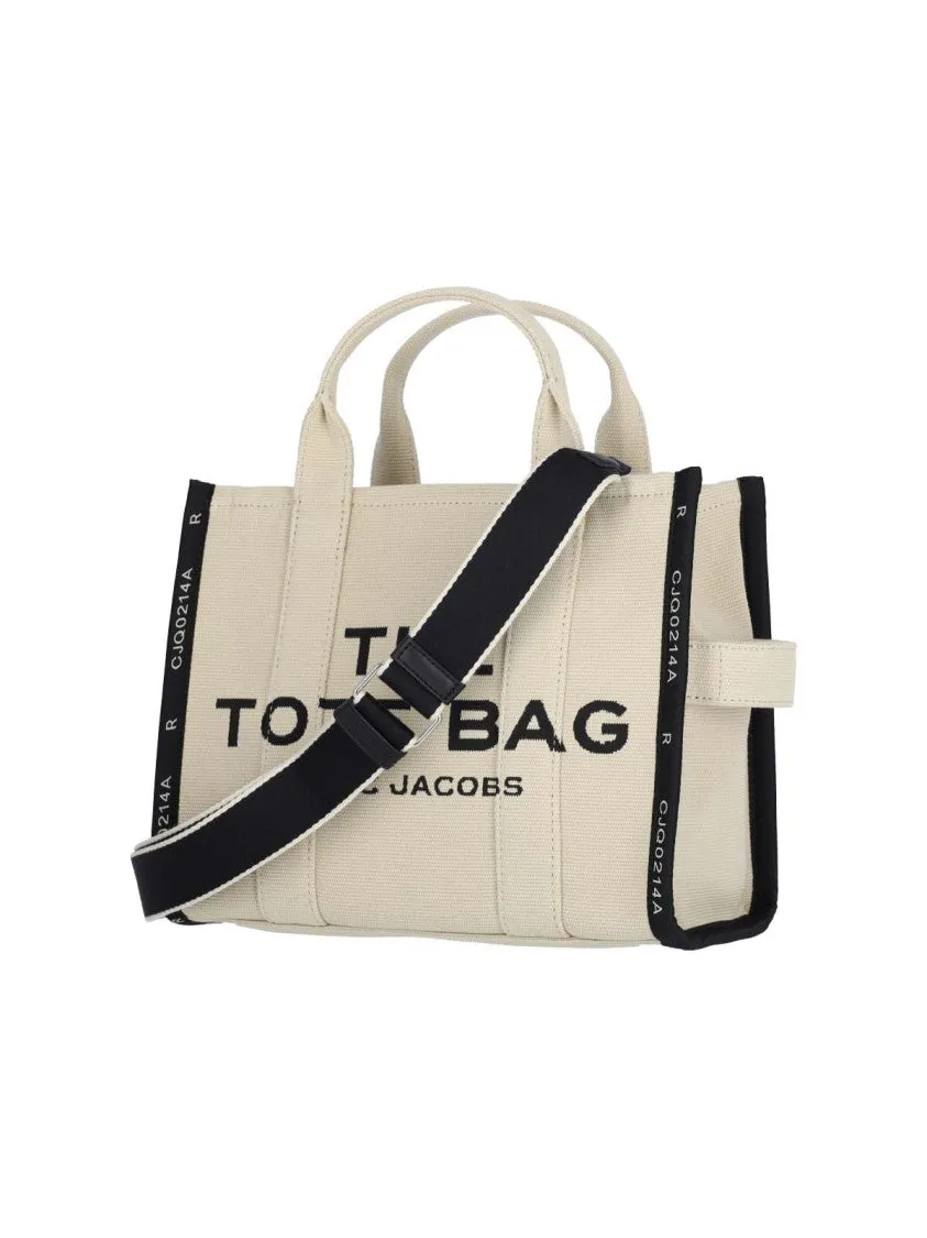 Medium Tote Bag "The Jacquard Tote"  Beige