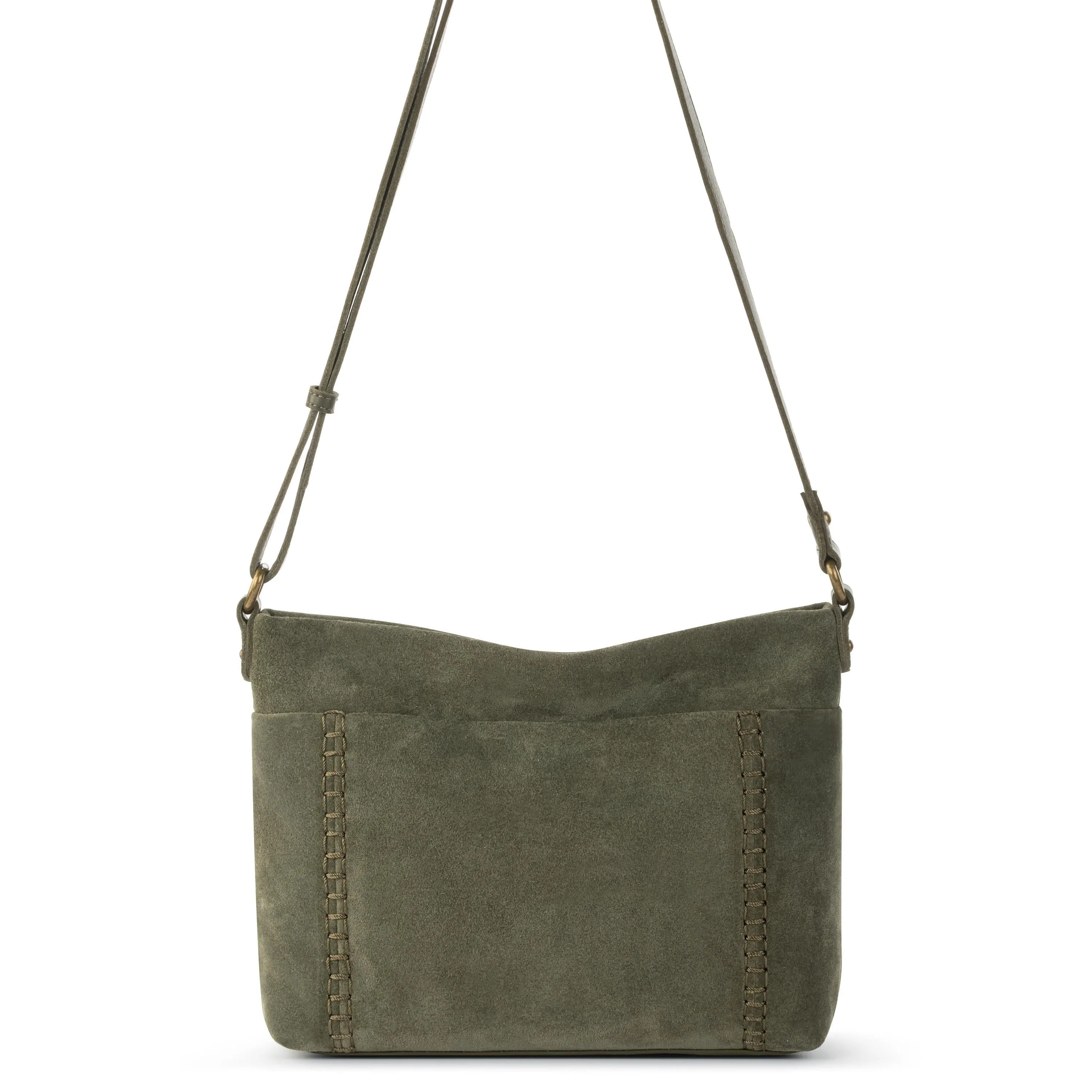 Melrose Crossbody - Leather - Moss Suede