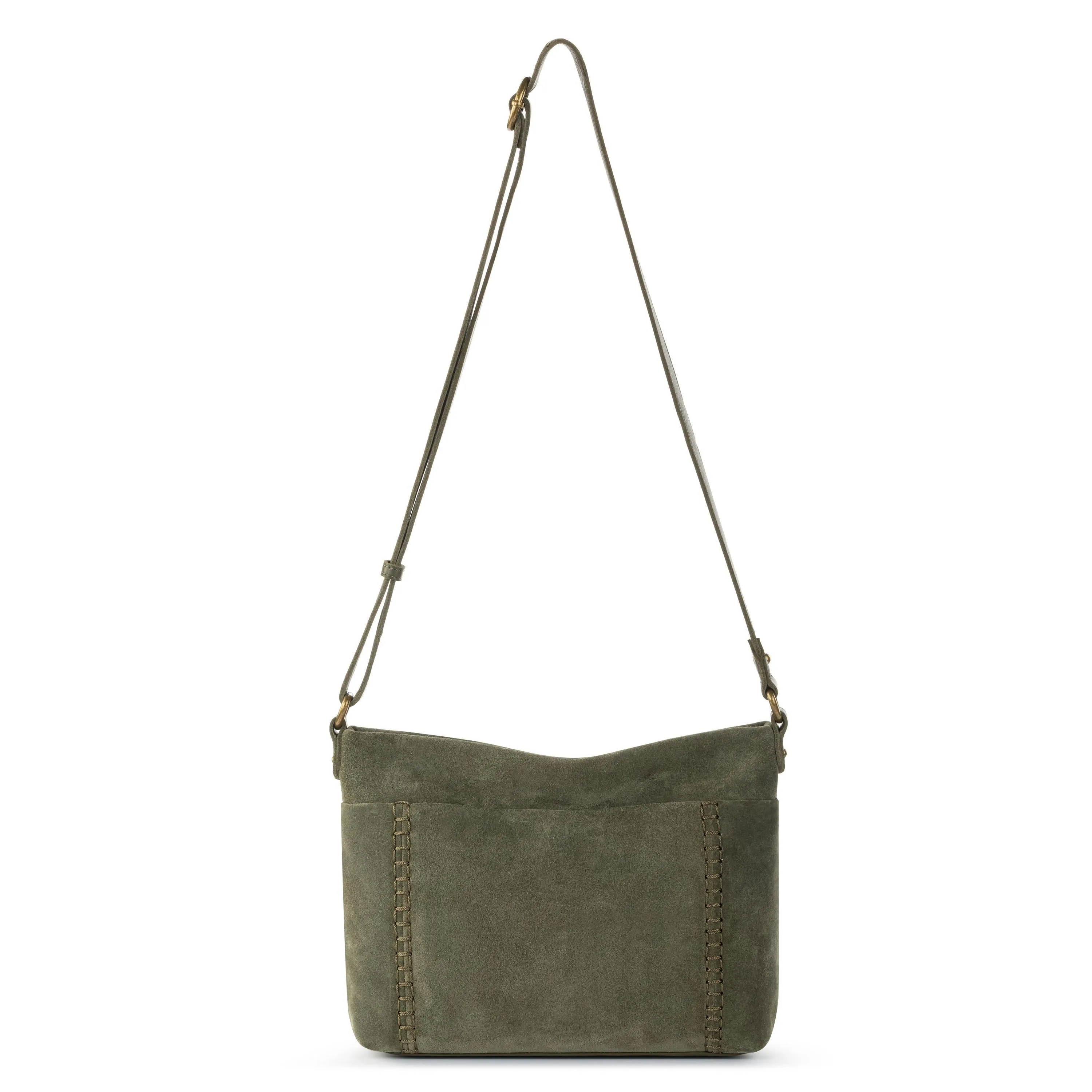 Melrose Crossbody - Leather - Moss Suede