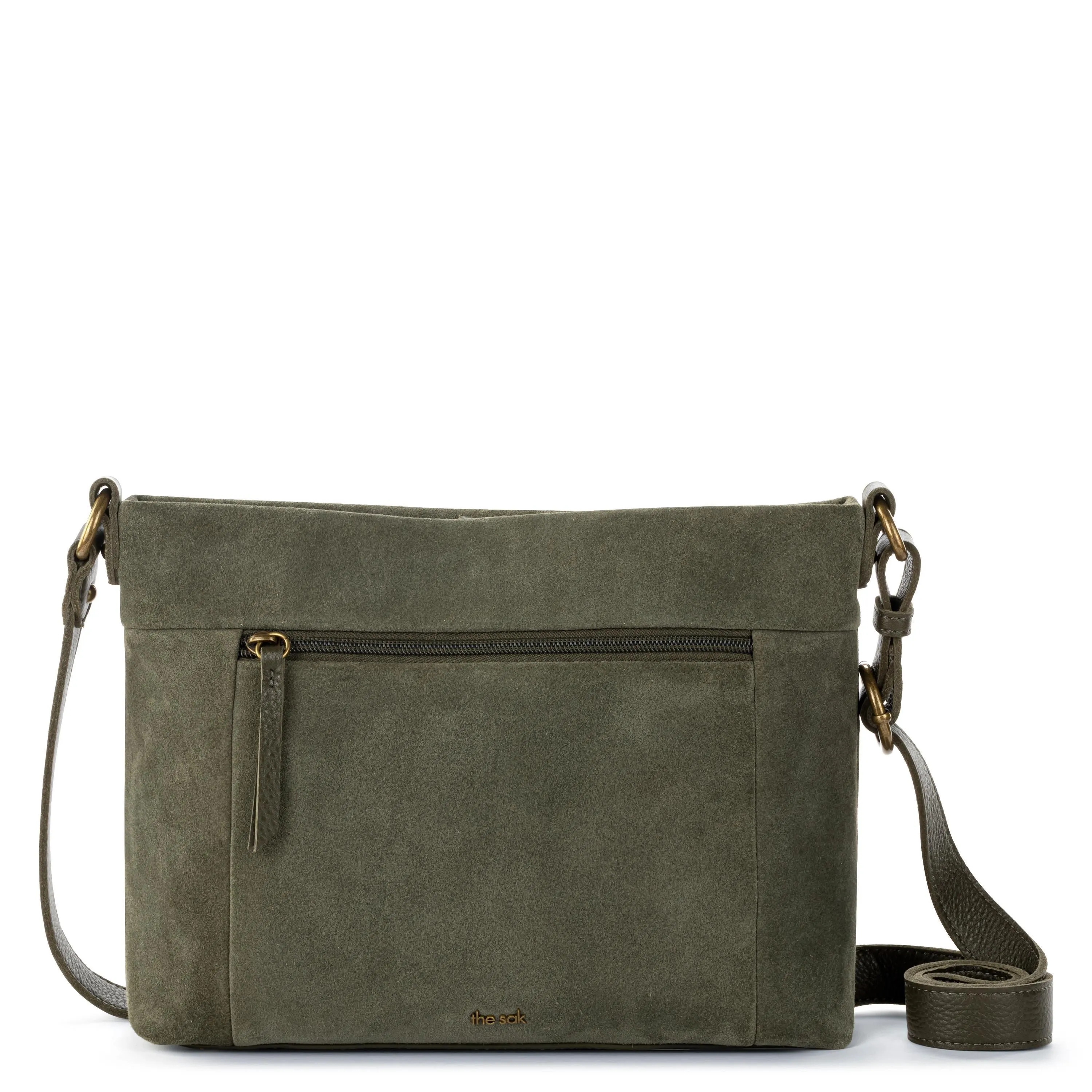 Melrose Crossbody - Leather - Moss Suede