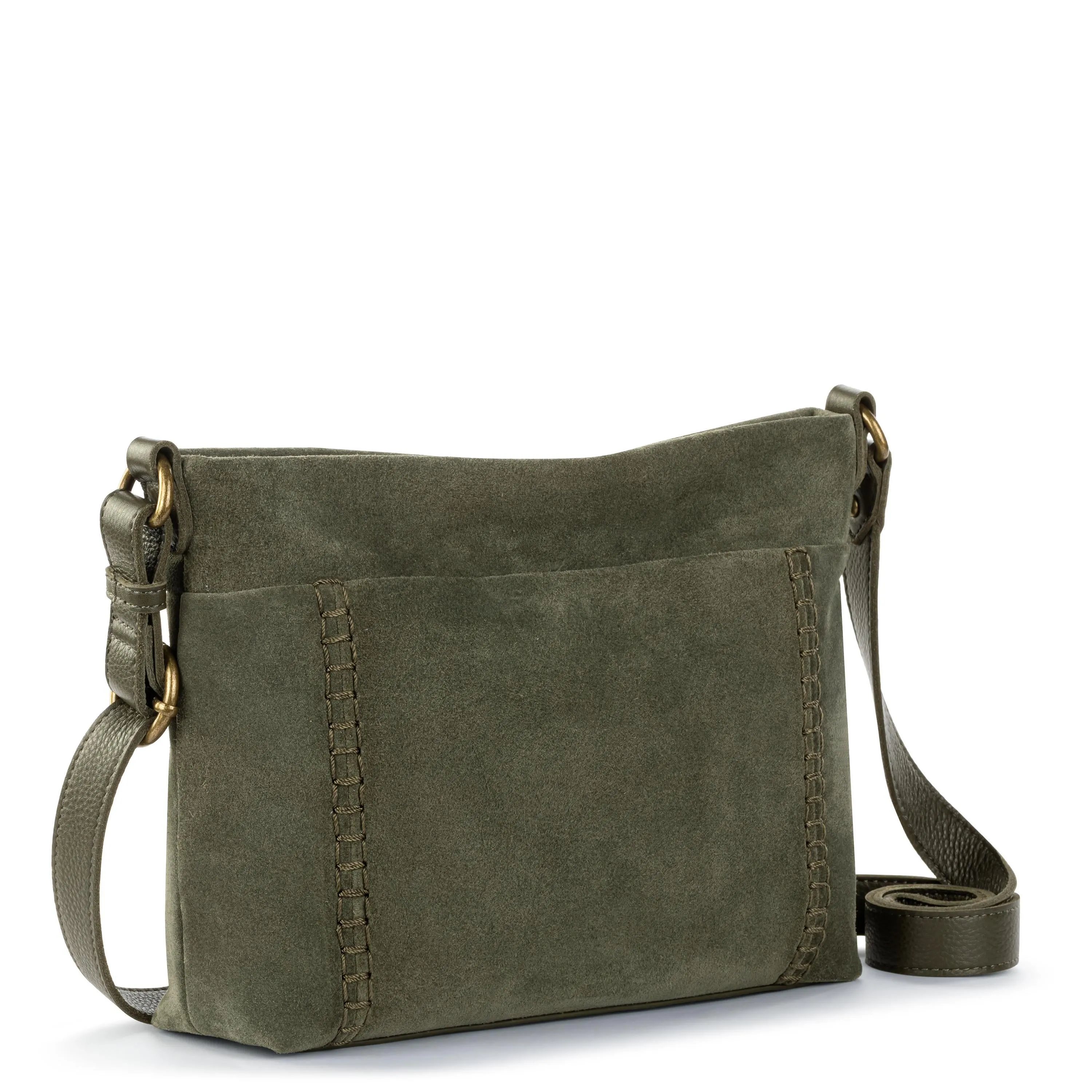 Melrose Crossbody - Leather - Moss Suede