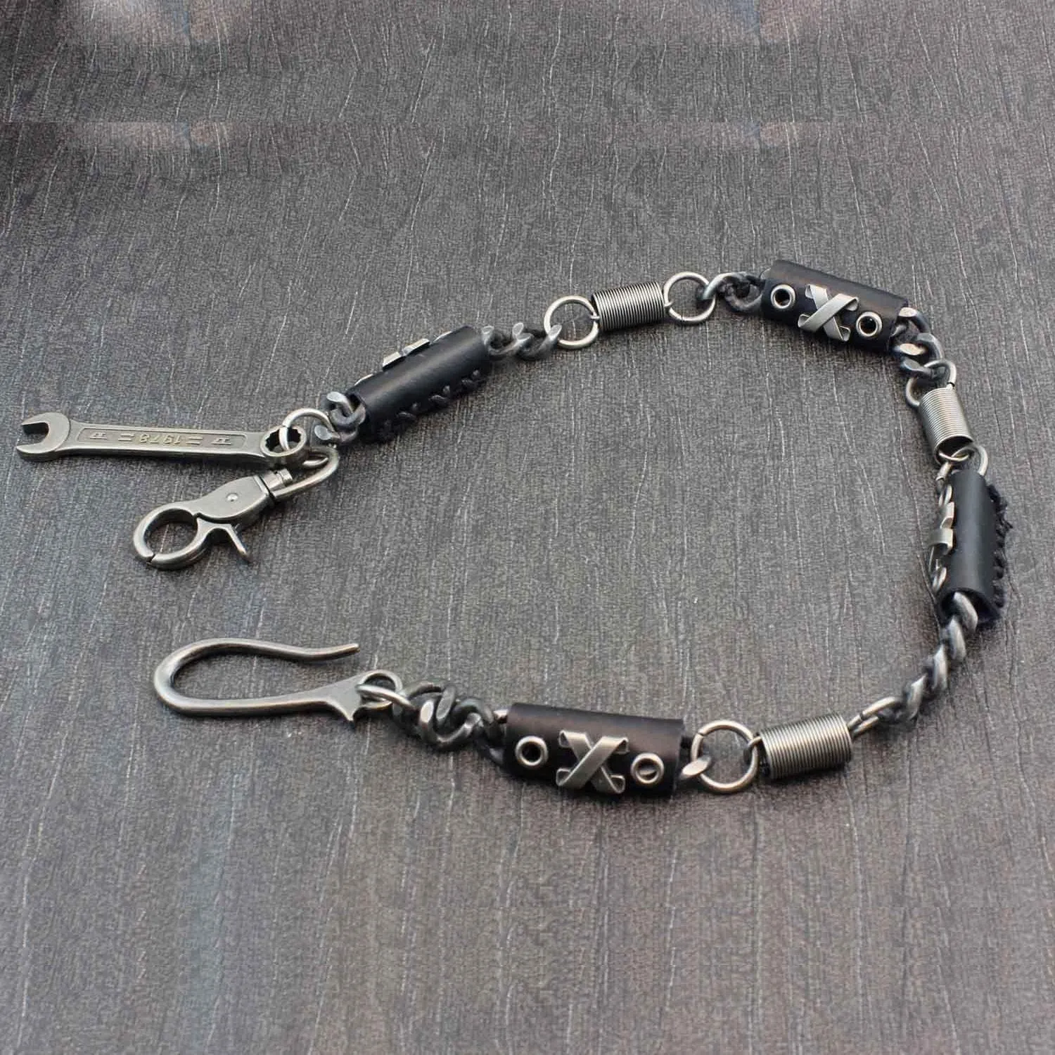 Metal Leather Wallet Chain Cool Punk Rock Biker Trucker Wallet Chain Trucker Wallet Chain for Men