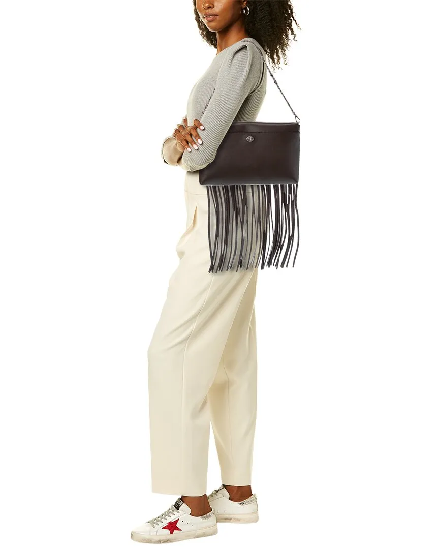 Michael Kors Collection Fringe Leather Clutch