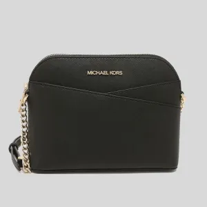 Michael Kors Jet Set Travel MD Dome Crossbody Bag Black 35F1GTVC6T