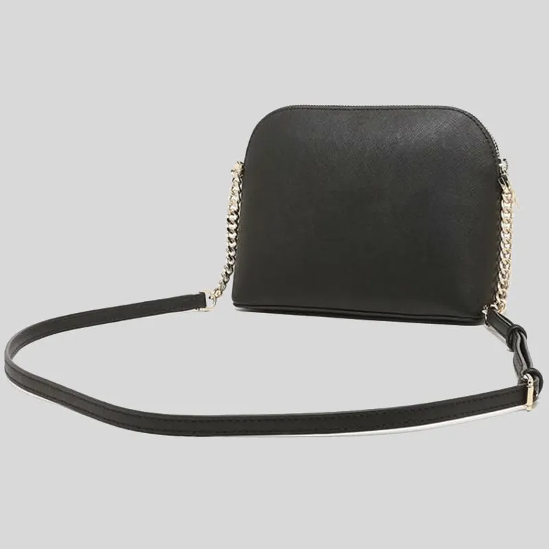 Michael Kors Jet Set Travel MD Dome Crossbody Bag Black 35F1GTVC6T