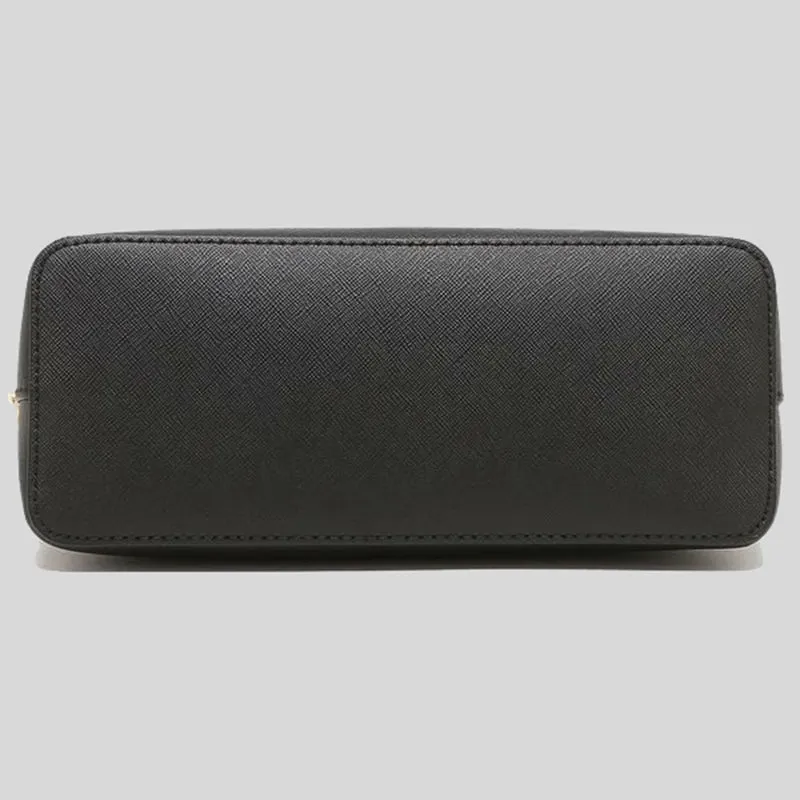 Michael Kors Jet Set Travel MD Dome Crossbody Bag Black 35F1GTVC6T