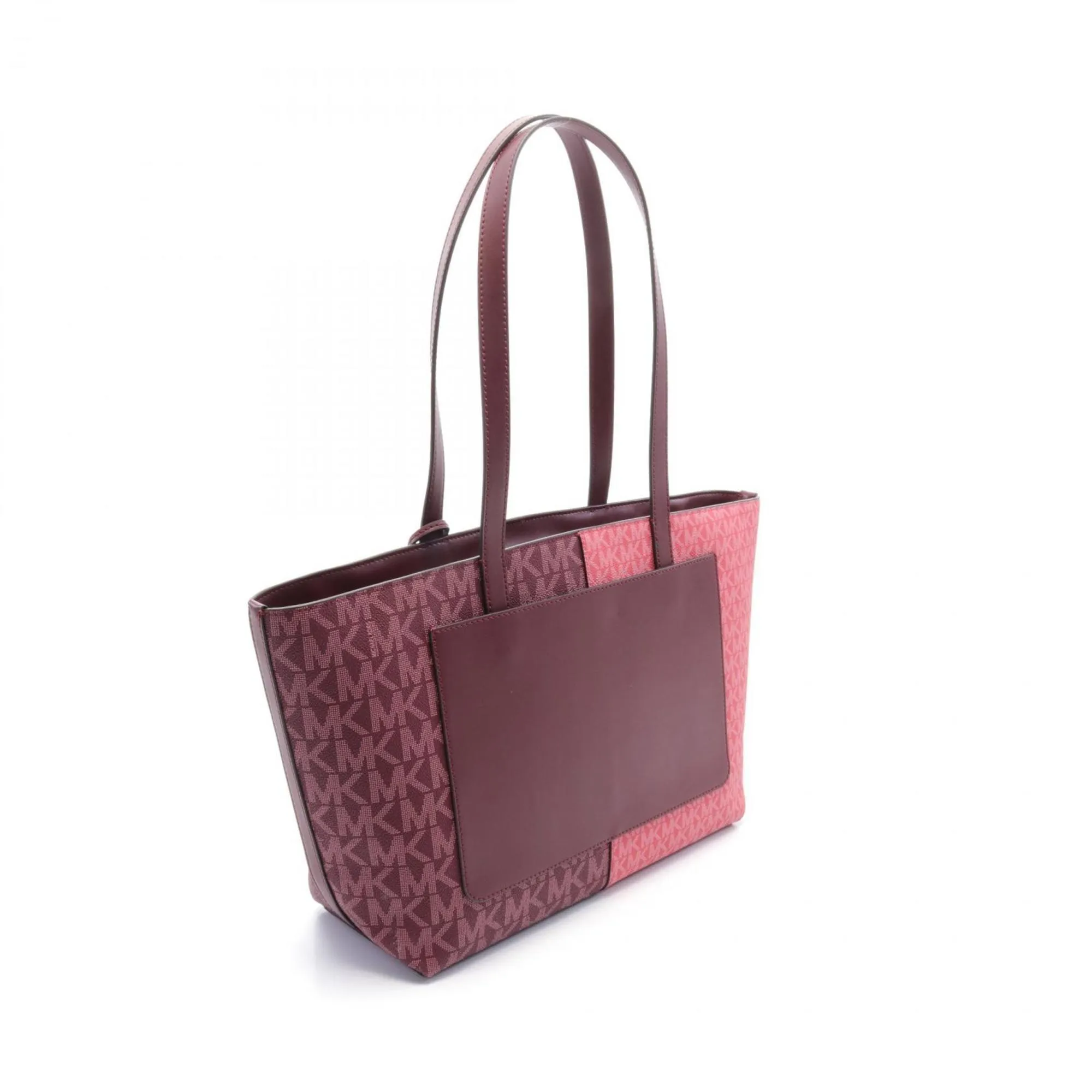 Michael Kors  pink Coated Canvas Pvc Leather Tote Bag Weekend Bag (Pre-Owned)