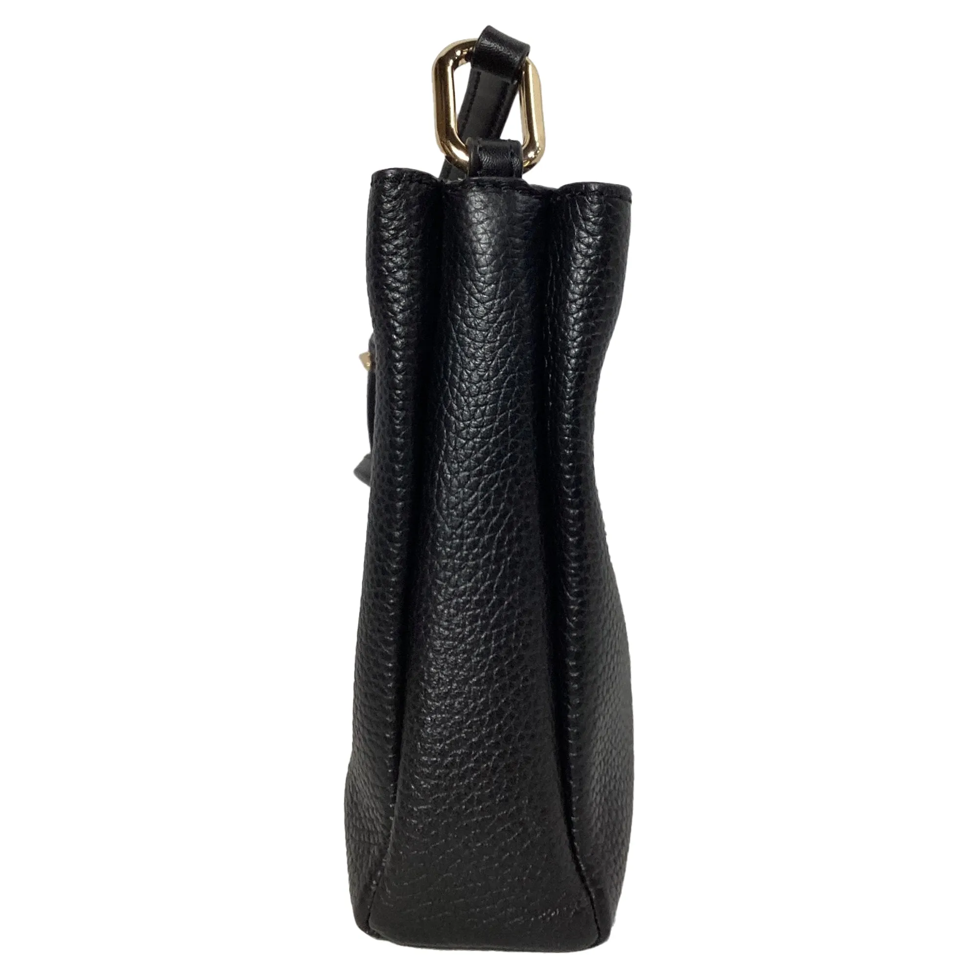 Michael Kors Triple Compartment Crossbody Bag in Black Leather