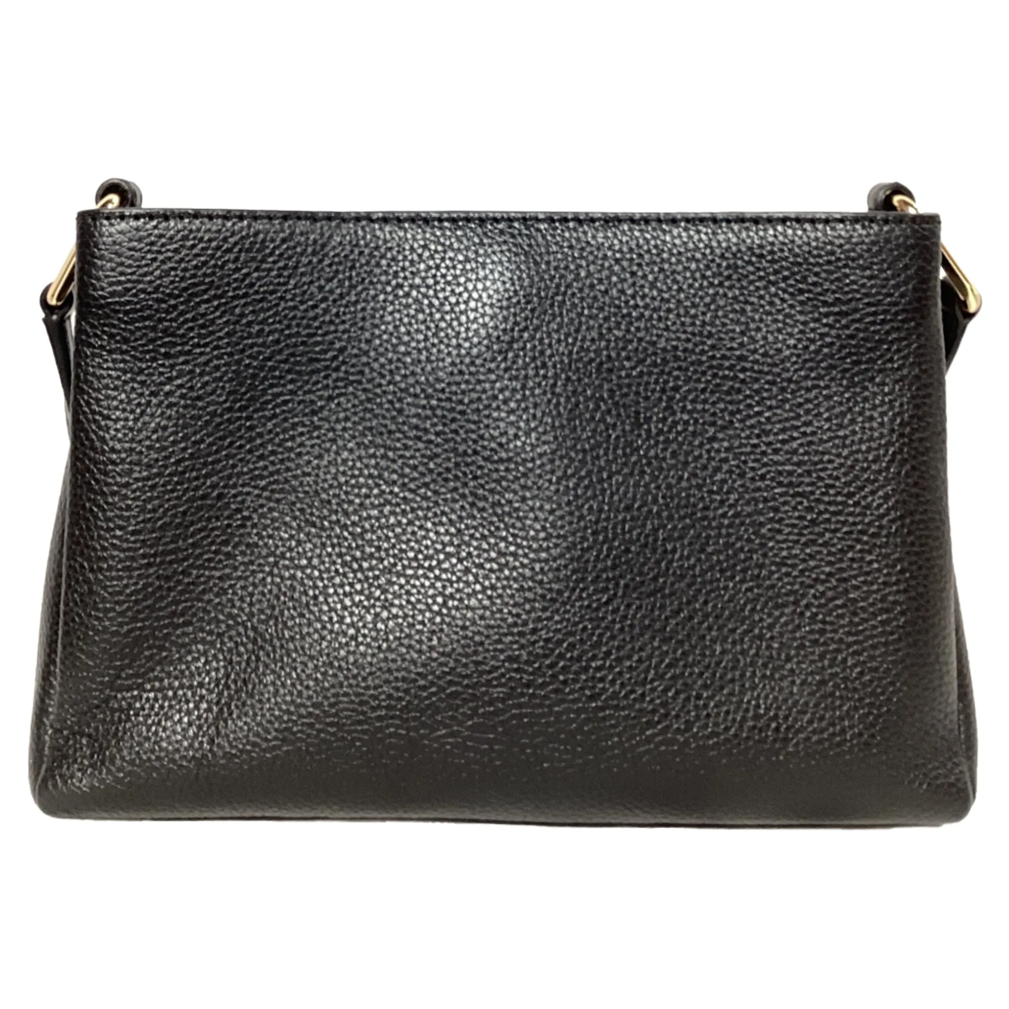 Michael Kors Triple Compartment Crossbody Bag in Black Leather