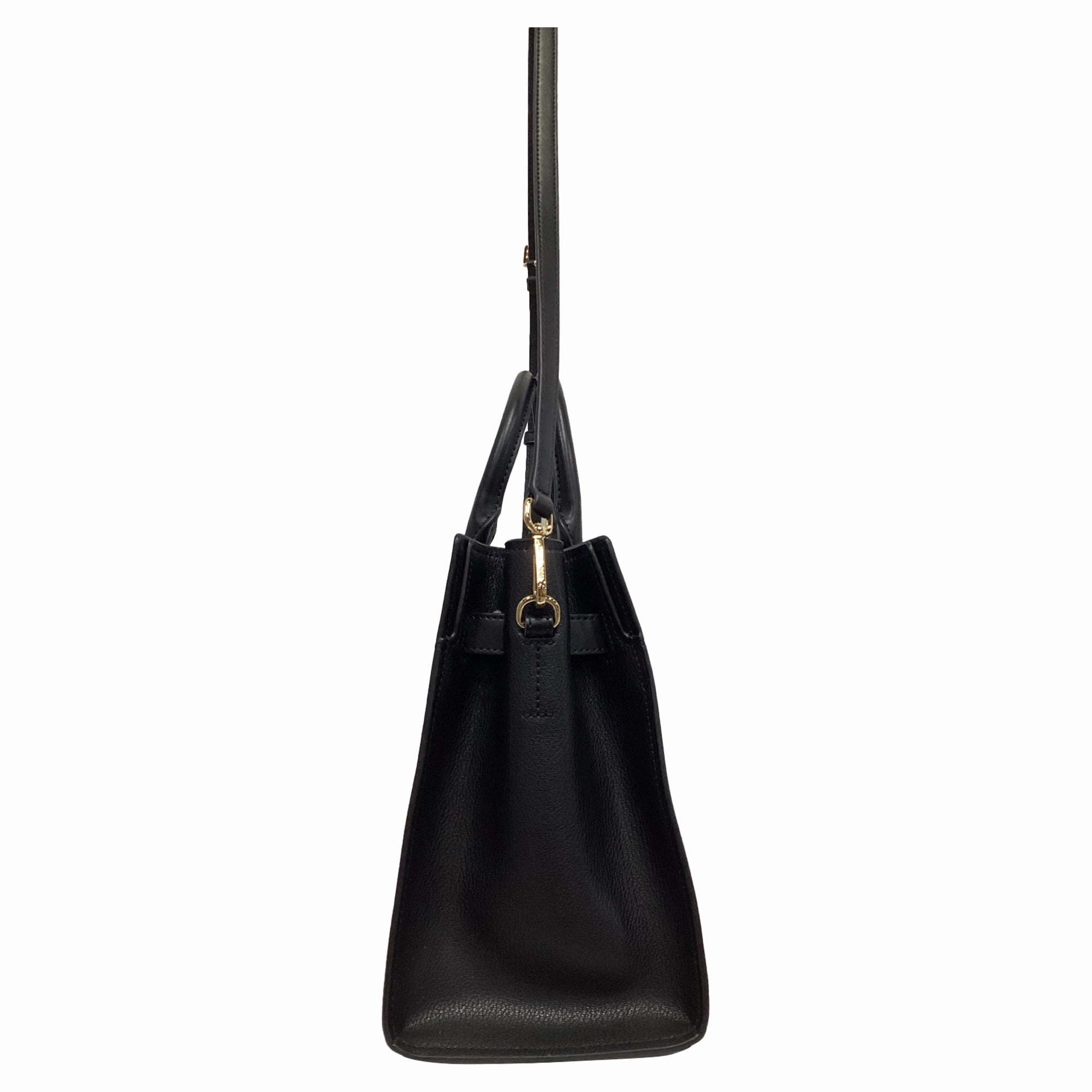 Michael Kors Hamilton Medium Satchel in Black Leather