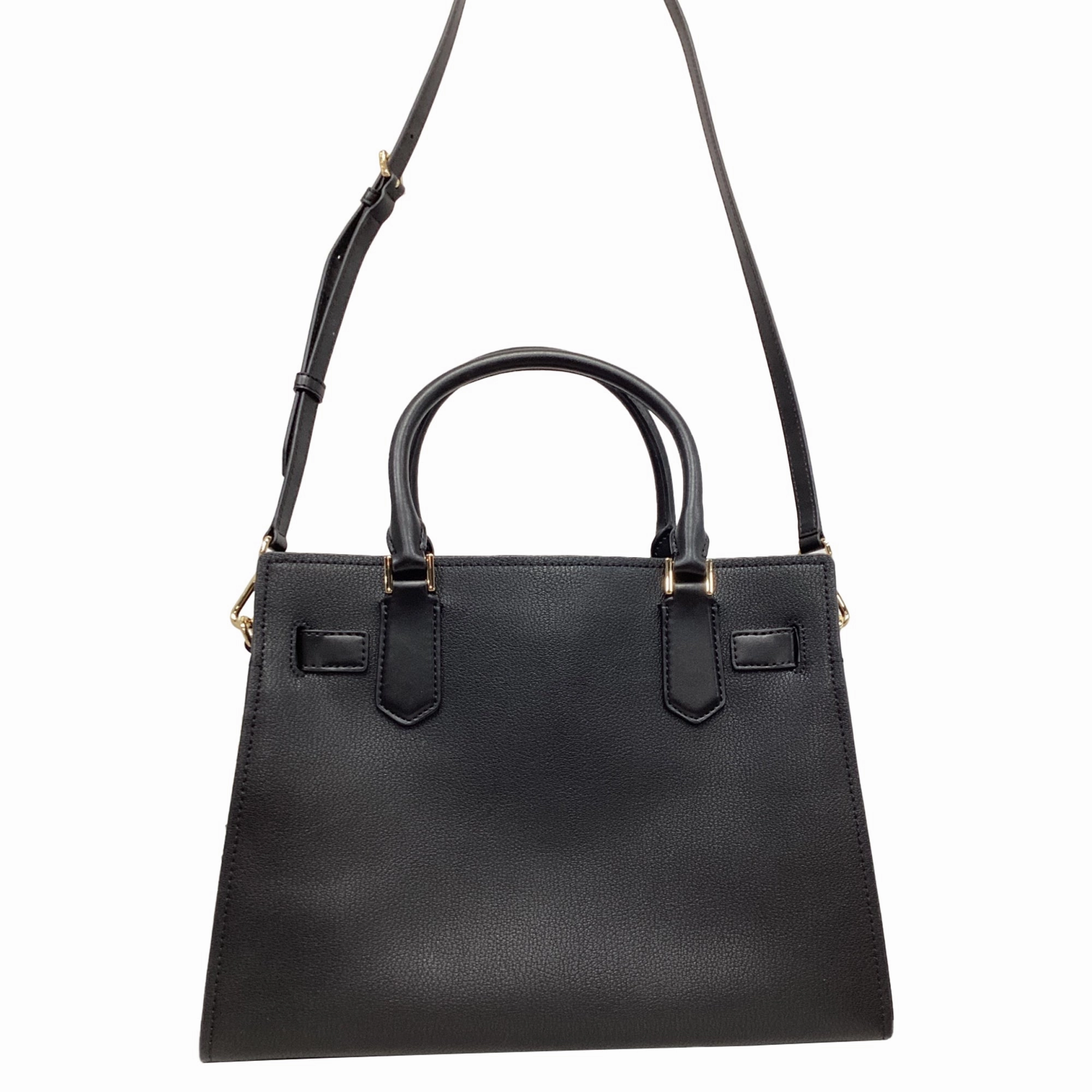 Michael Kors Hamilton Medium Satchel in Black Leather