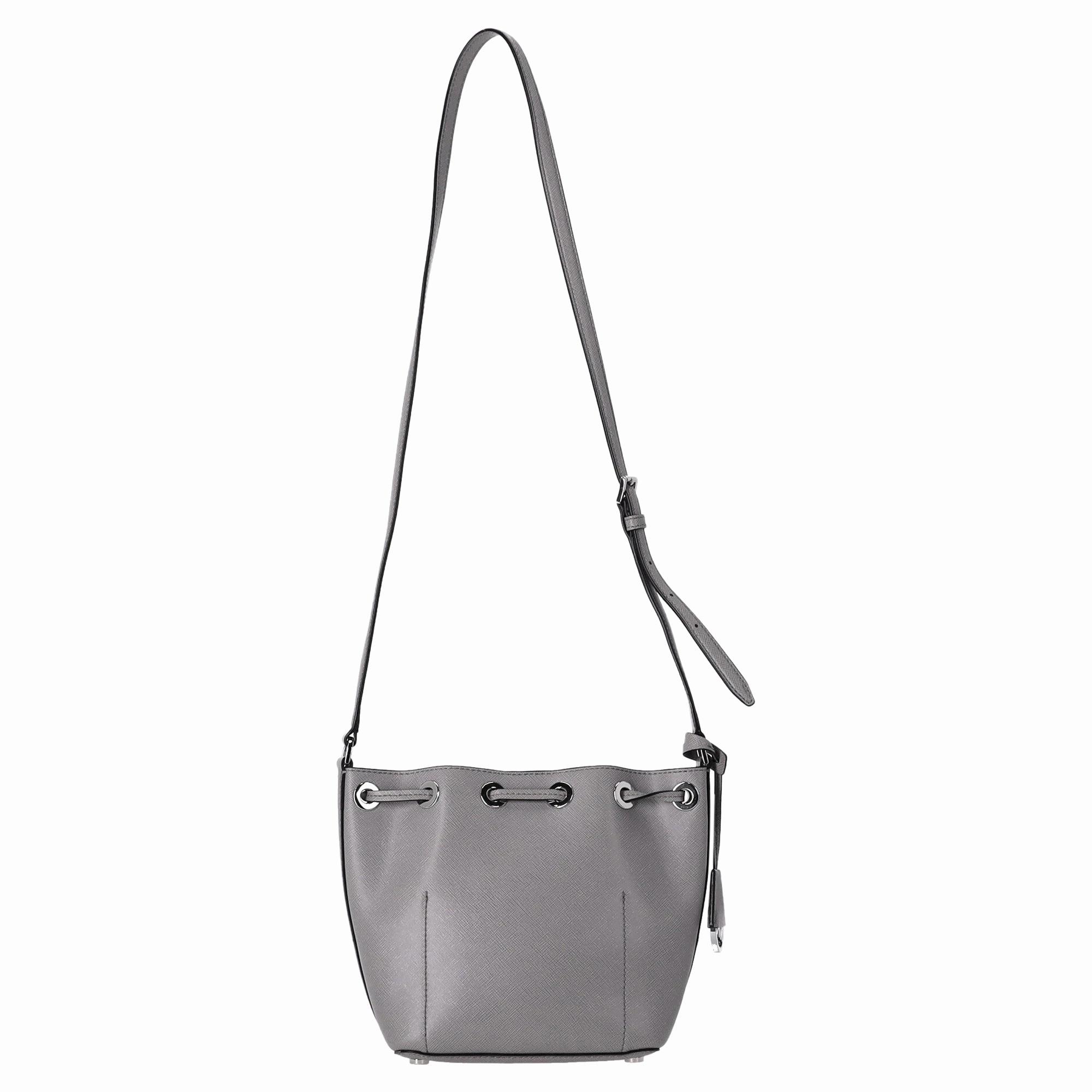 Michael Kors Small Greenwich Bucket Bag in Grey Saffiano Leather