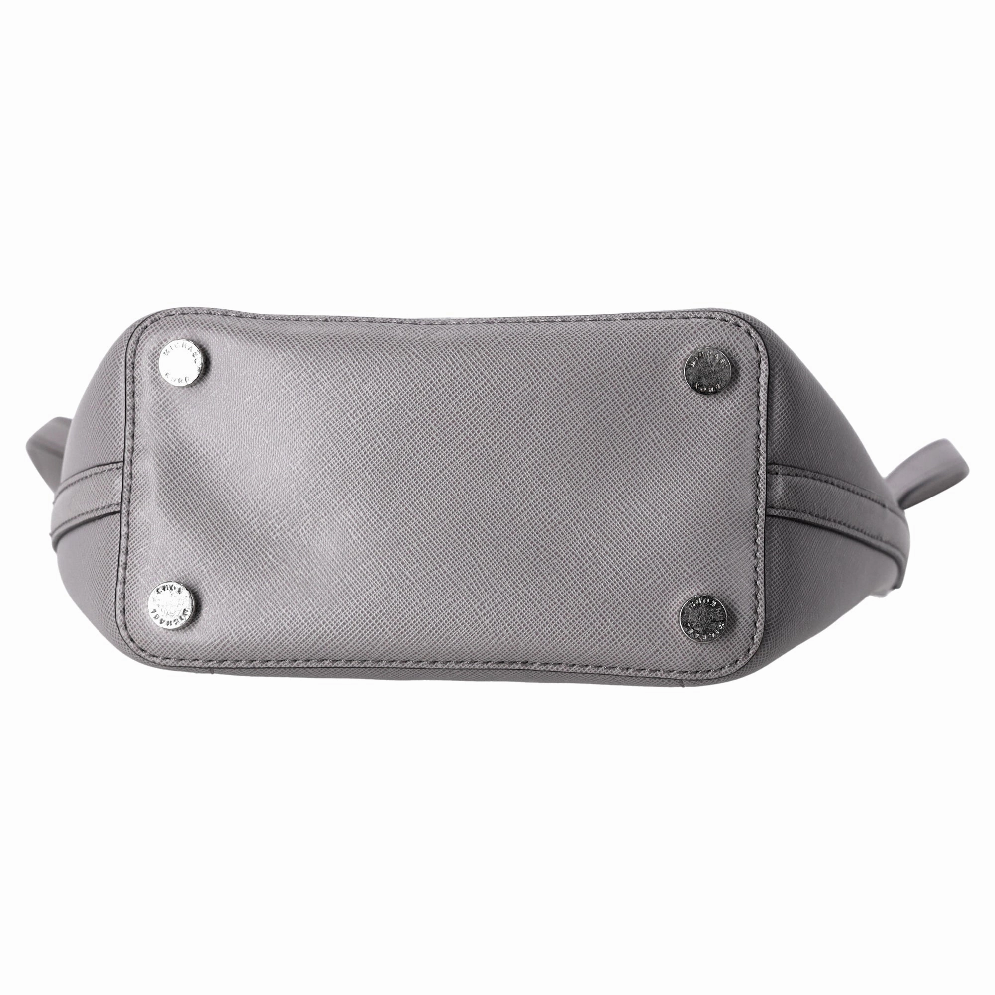 Michael Kors Small Greenwich Bucket Bag in Grey Saffiano Leather