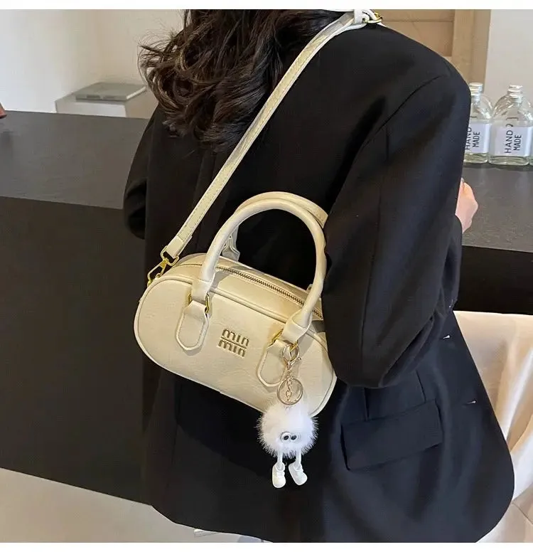 MIN MIN Women Leather Crossbody Bag Without Keychain 407
