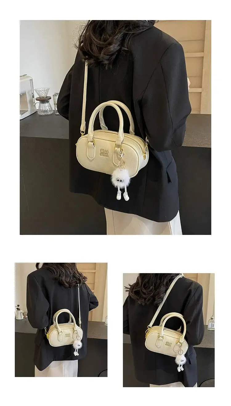 MIN MIN Women Leather Crossbody Bag Without Keychain 407