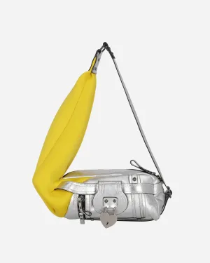 Mini Neoprene Leather Bag Silver / Yellow