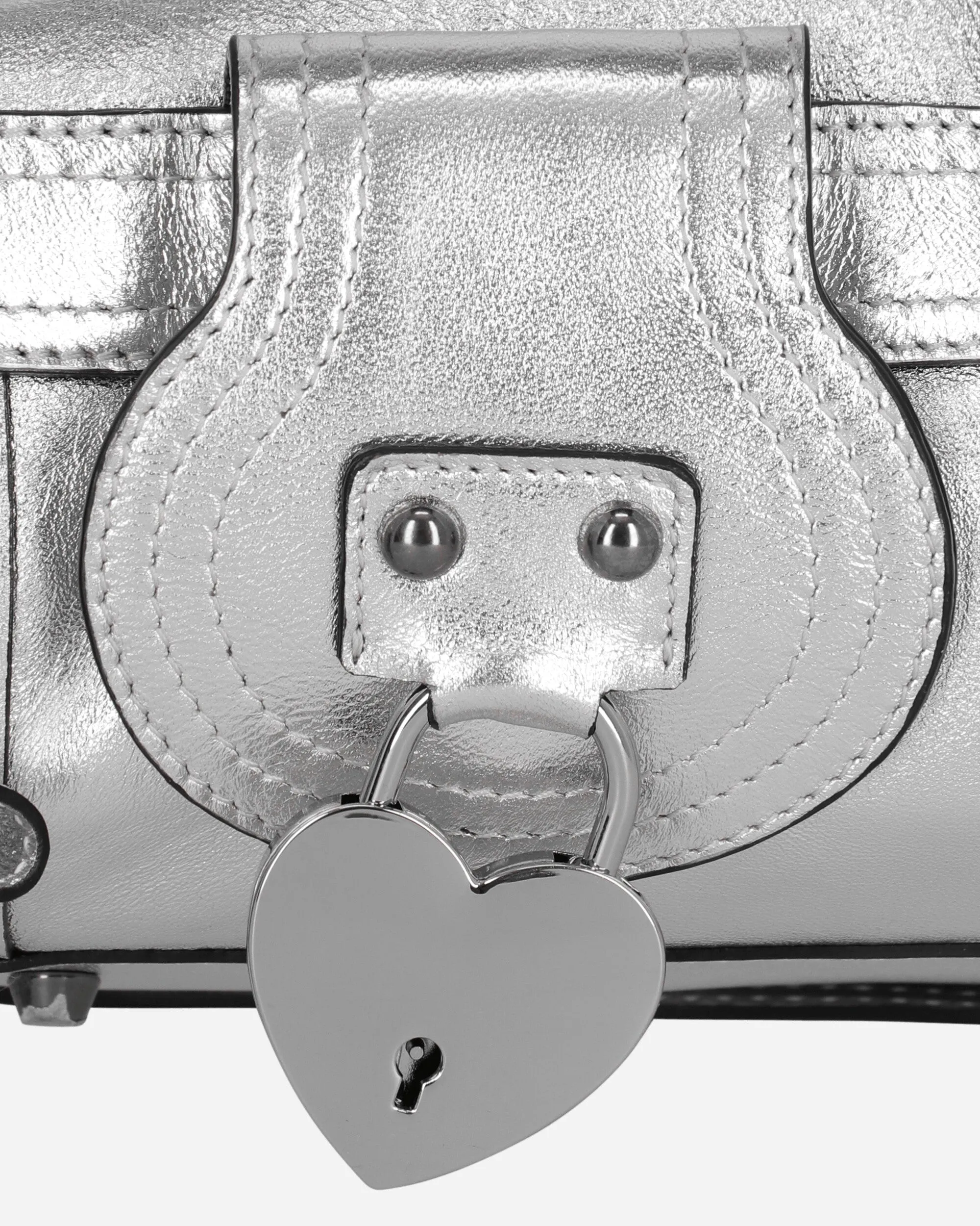 Mini Neoprene Leather Bag Silver / Yellow