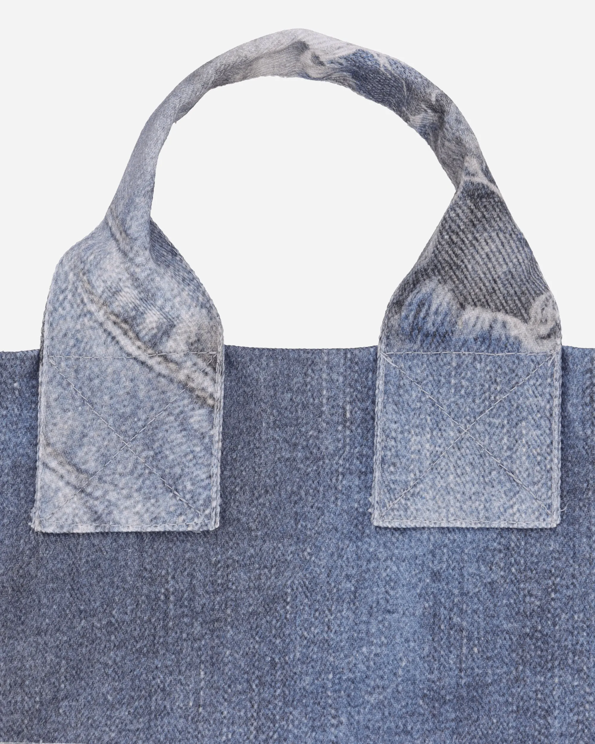 Mini Tote Bag Denim Print
