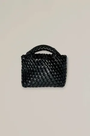 Mini Woven Bag In Black