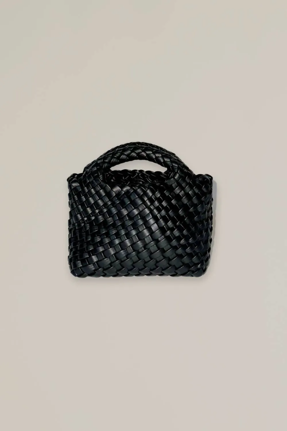 Mini Woven Bag In Black