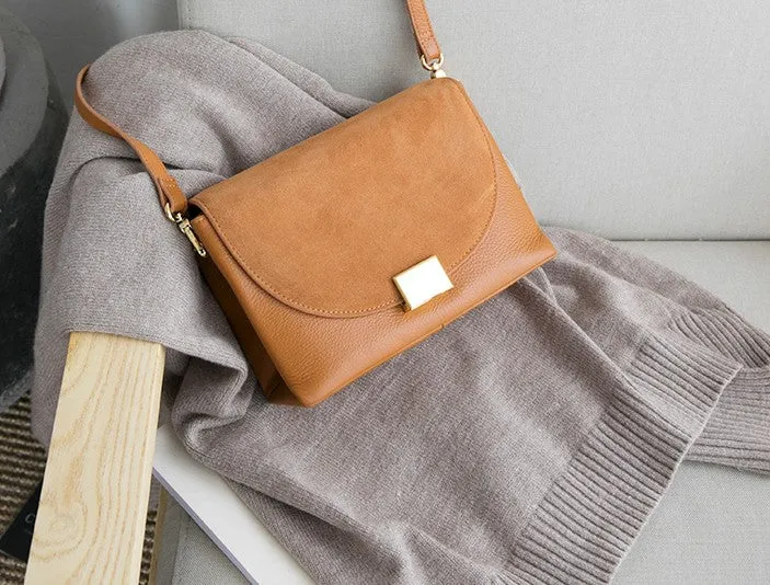 Minimalist Leather Womens Stylish Messenger Crossbody Purse Shoulder Bag for Women