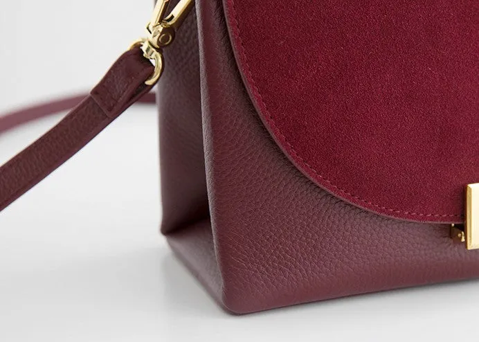 Minimalist Leather Womens Stylish Messenger Crossbody Purse Shoulder Bag for Women