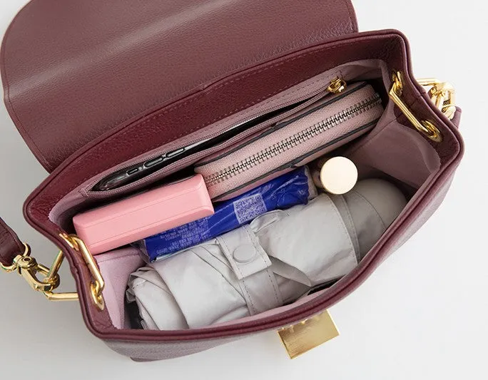 Minimalist Leather Womens Stylish Messenger Crossbody Purse Shoulder Bag for Women