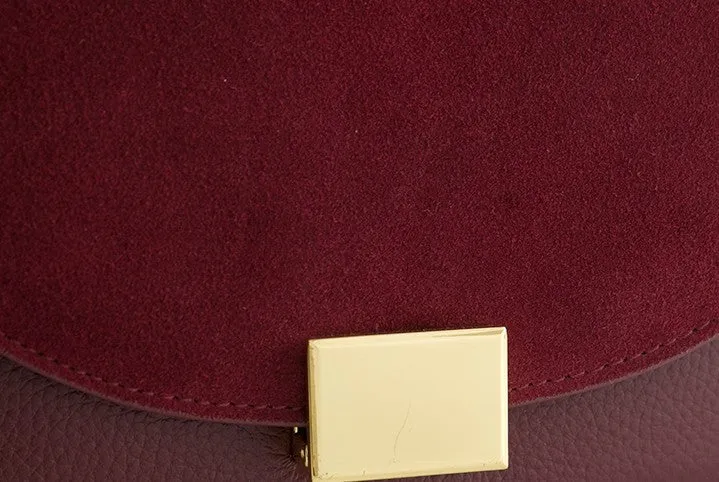 Minimalist Leather Womens Stylish Messenger Crossbody Purse Shoulder Bag for Women