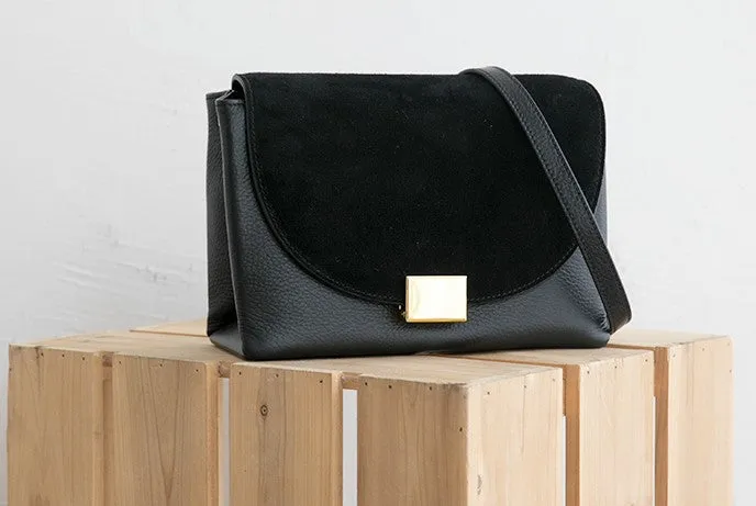 Minimalist Leather Womens Stylish Messenger Crossbody Purse Shoulder Bag for Women