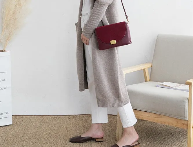 Minimalist Leather Womens Stylish Messenger Crossbody Purse Shoulder Bag for Women