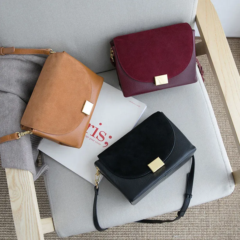 Minimalist Leather Womens Stylish Messenger Crossbody Purse Shoulder Bag for Women