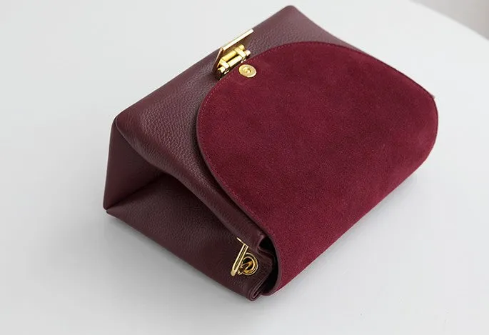 Minimalist Leather Womens Stylish Messenger Crossbody Purse Shoulder Bag for Women