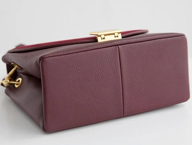 Minimalist Leather Womens Stylish Messenger Crossbody Purse Shoulder Bag for Women