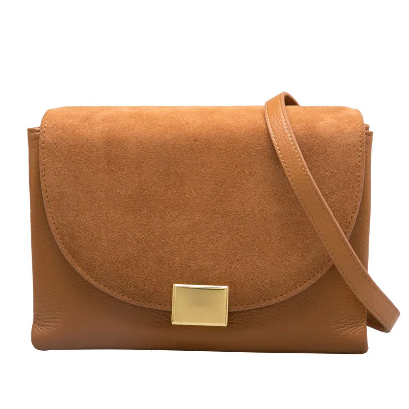 Minimalist Leather Womens Stylish Messenger Crossbody Purse Shoulder Bag for Women