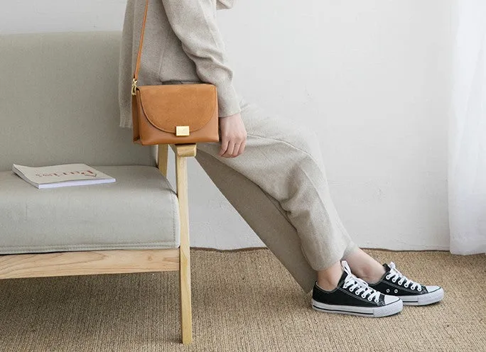 Minimalist Leather Womens Stylish Messenger Crossbody Purse Shoulder Bag for Women