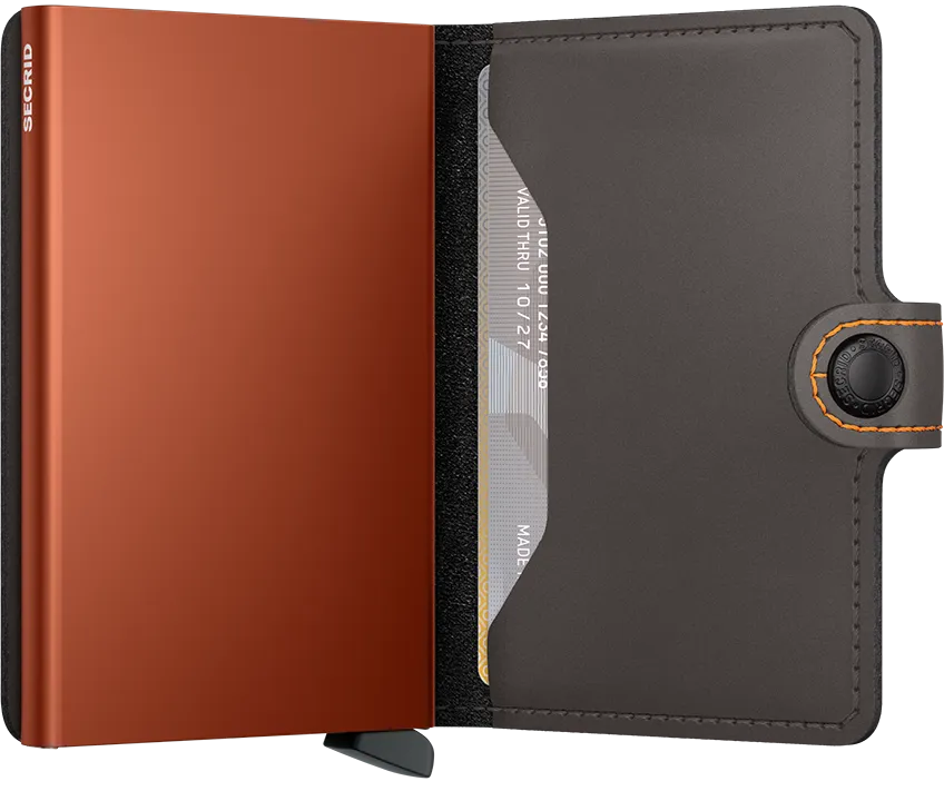 Miniwallet // Matte Truffle/Orange