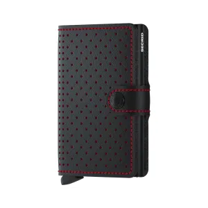 Miniwallet // Perforated Black-Red