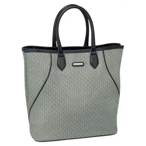 Montblanc Signature Stone Grey Fabric & Leather Women's Tote Bag 107781